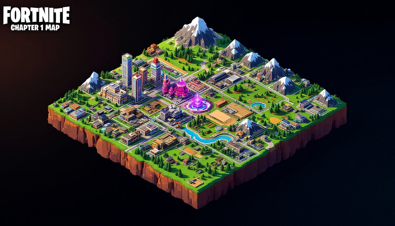 fortnite chapter 1 map